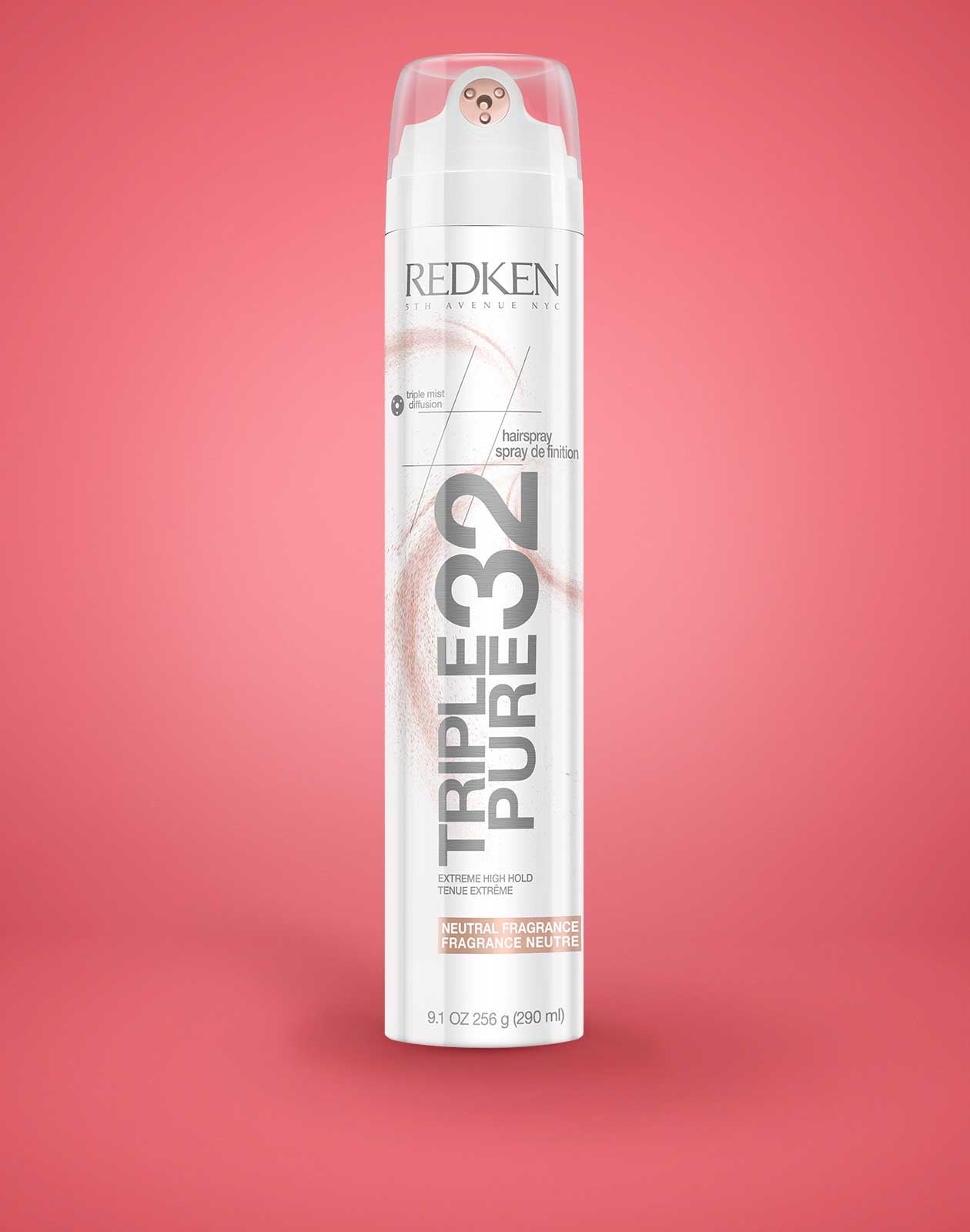 triple pure 32 neutral fragrance high hold hairspray